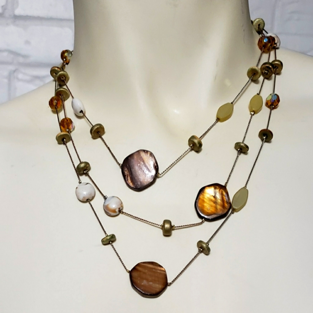 Long Single Strand Beaded Necklace